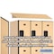 Salsbury Industries 3 Tier Designer Locker, 54"Wx76"Hx24"D, 9 Door, Maple 18-23364MAP - alternate 4
